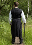 Keskiaikainen tabardi – Hospitaller, musta/luonnonvalkoinen