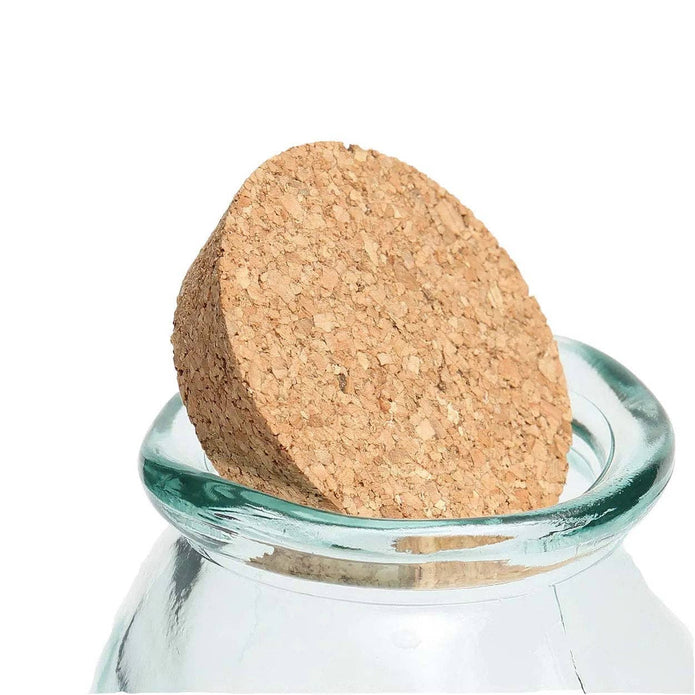 Pyöreä lasipurkki korkkikannella (S-koko)