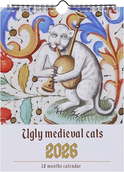 Ugly medieval cats, 2026 calendar