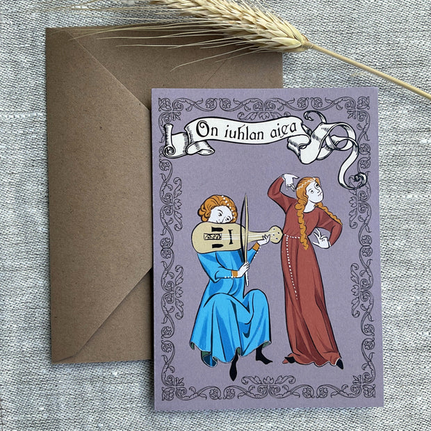 Keskiaikainen kaksiosainen kortti (sis. kuoren)