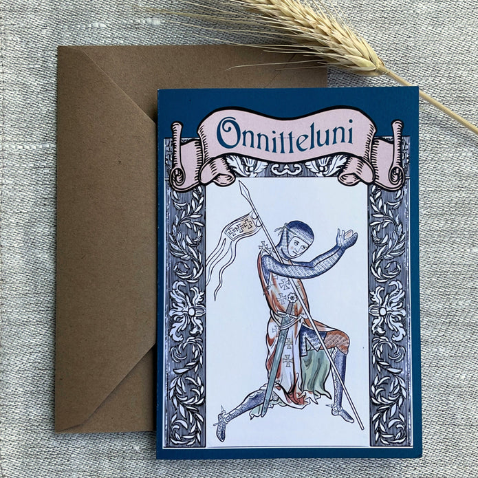 Keskiaikainen kaksiosainen kortti (sis. kuoren)