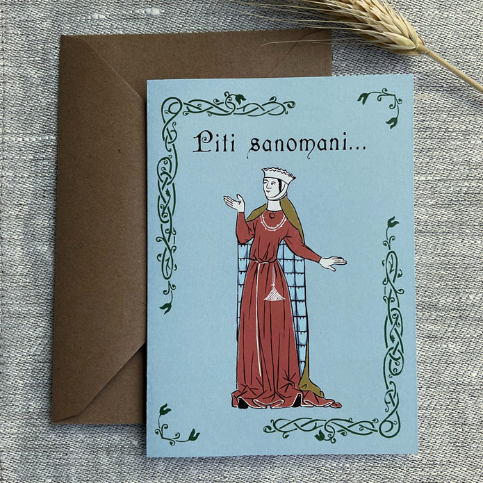 Keskiaikainen kaksiosainen kortti (sis. kuoren)