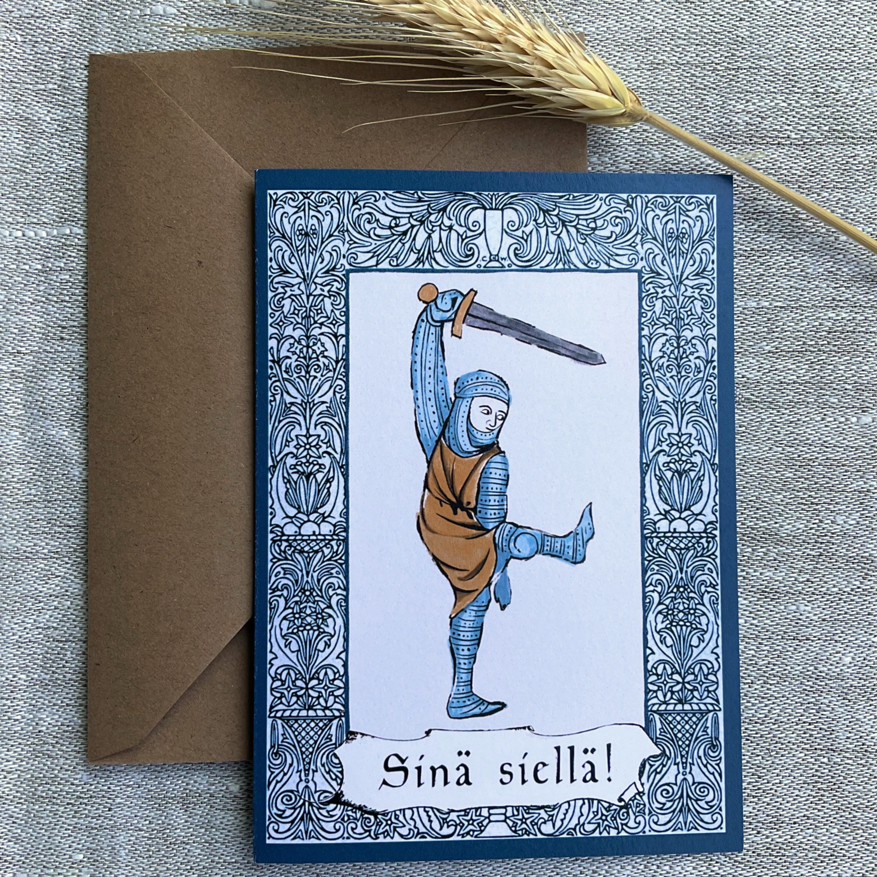 Keskiaikainen kaksiosainen kortti (sis. kuoren)