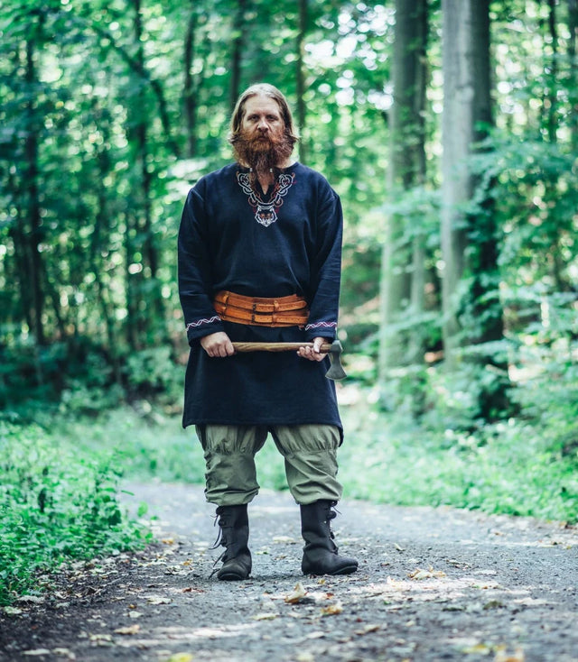Magnus-viikinkihousut, lahkeiden nyöritys, vaalea