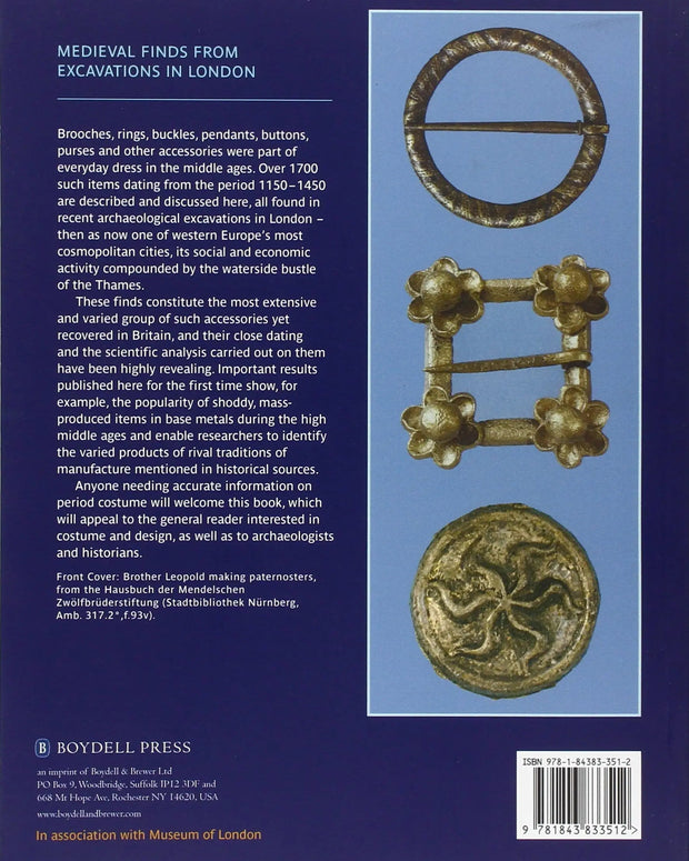 Dress Accessories, c. 1150- c. 1450 (Medieval Finds from Excavations in London) - Geoff Egan, Frances Pritchard - Tarotpuoti